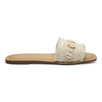 Coastal Shell Boho Slide Sandals