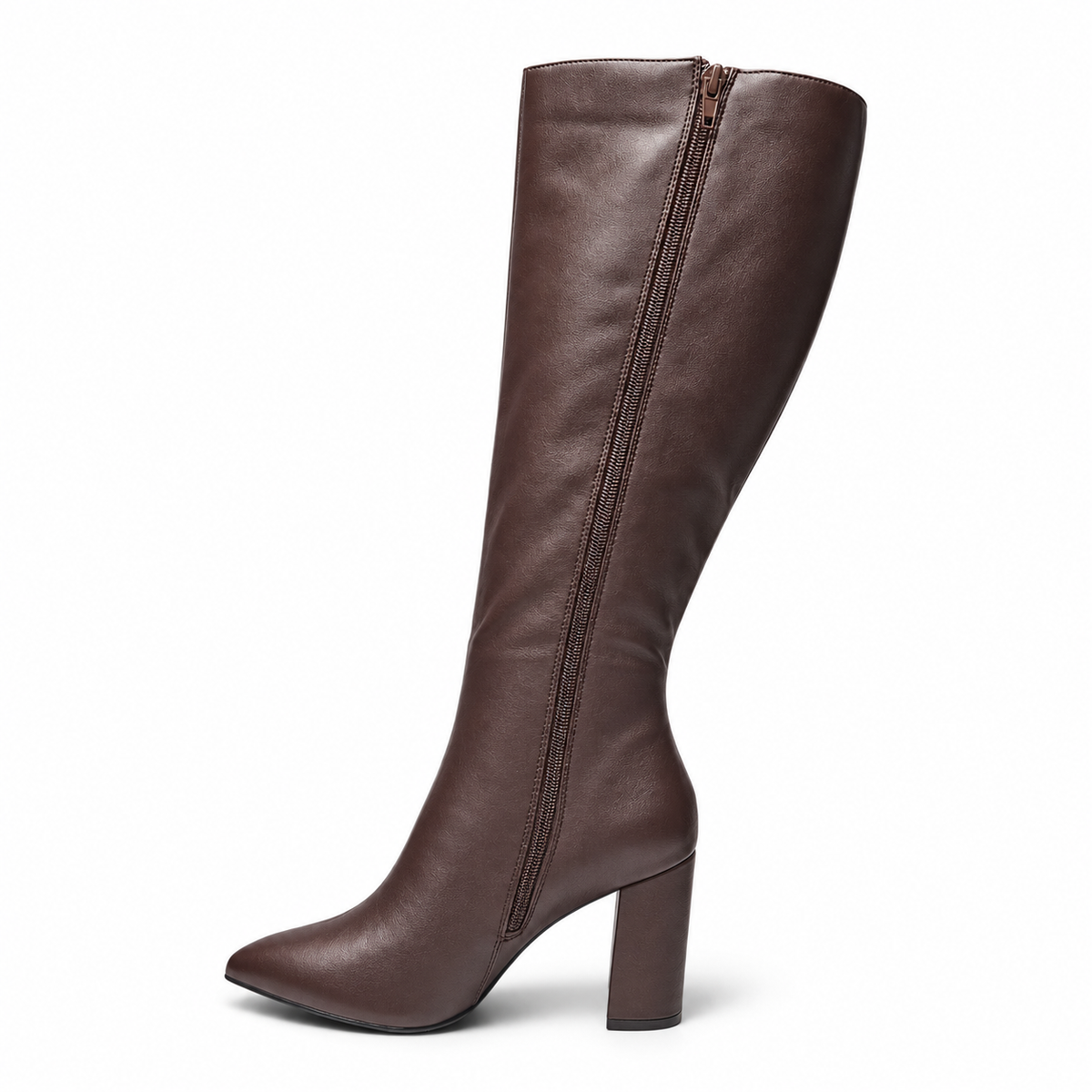 Bellefleur Pointed Toe Knee-High Block Heel Boot