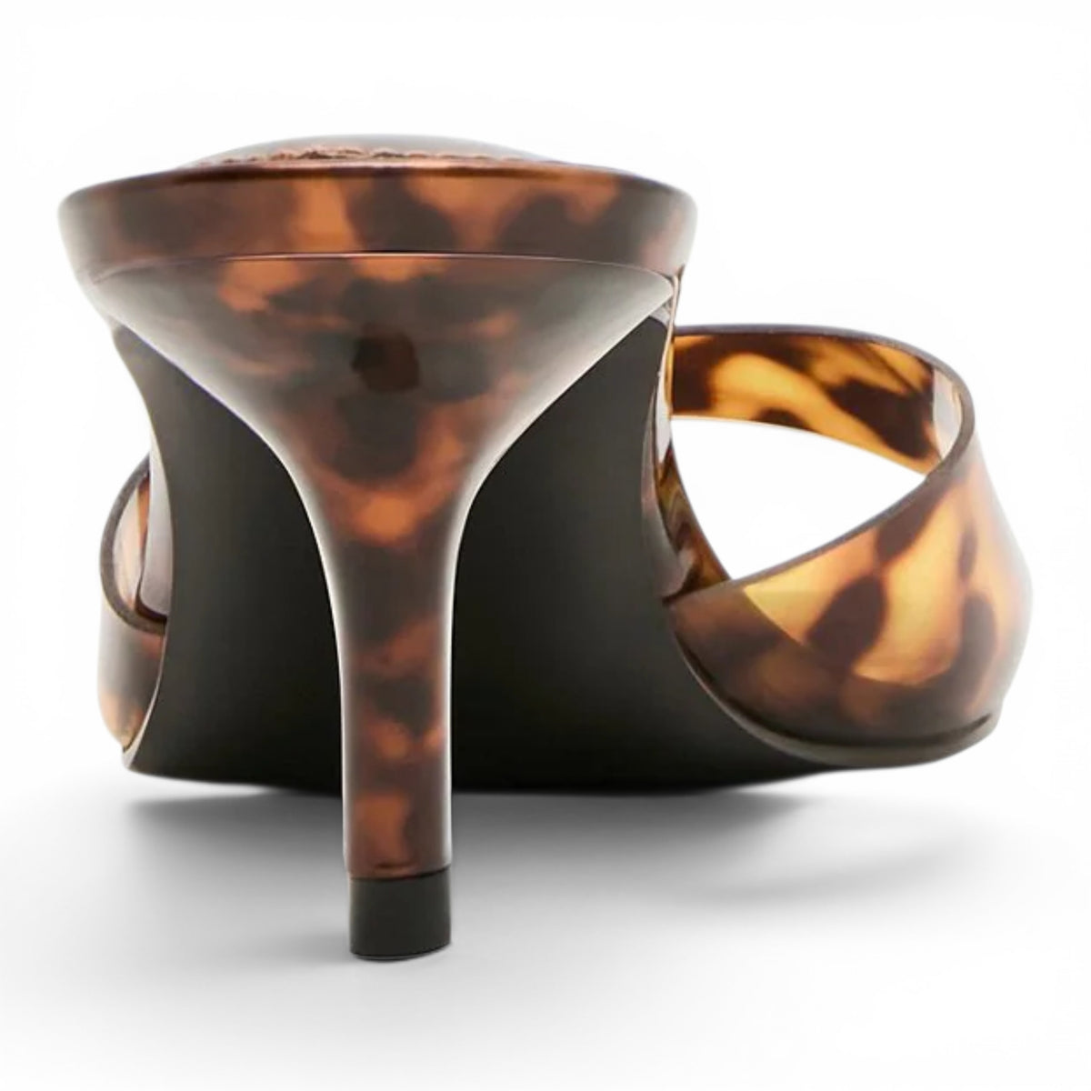 Kendrix Tortoise Print Vinyl Dress Slide Heels