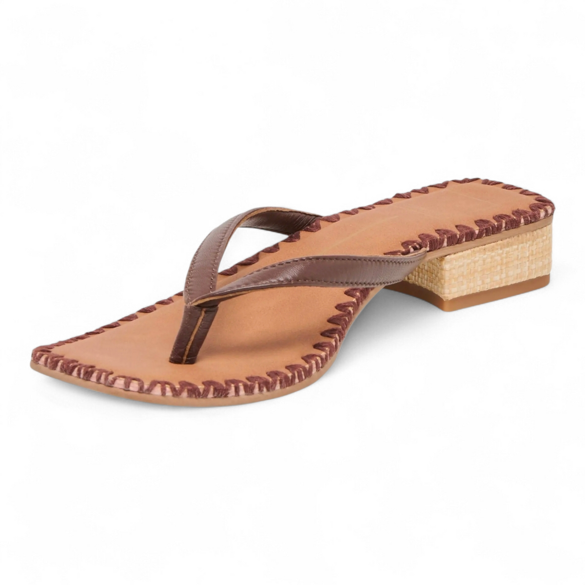Barty Woven Block Heel Slip-On Sandals