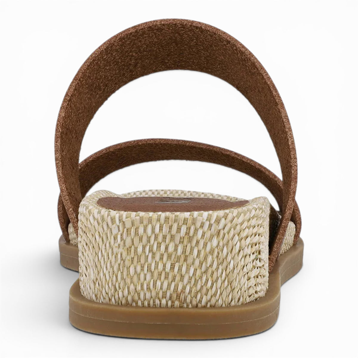 Yelena Raffia Double Strap Slide Sandal