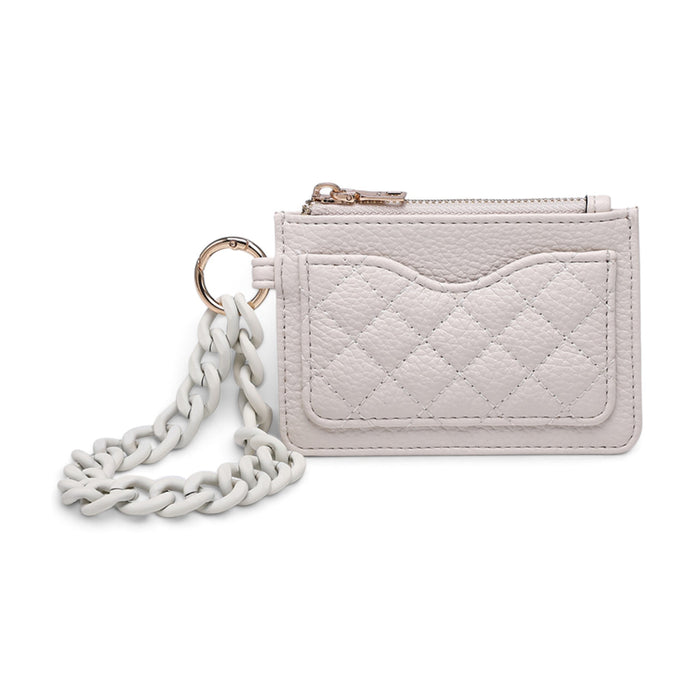 Rhodes Quilted Bangle Wallet - Off White