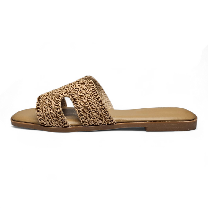 View H Band Slide Sandals - Tan