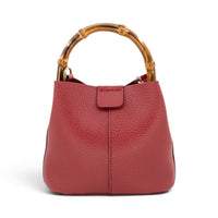 Bamboo Handle Crossbody Bag With Pouch