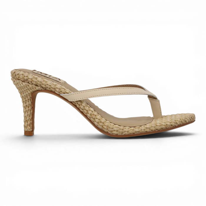 Zania Beach To Street Thong Heel - Bone