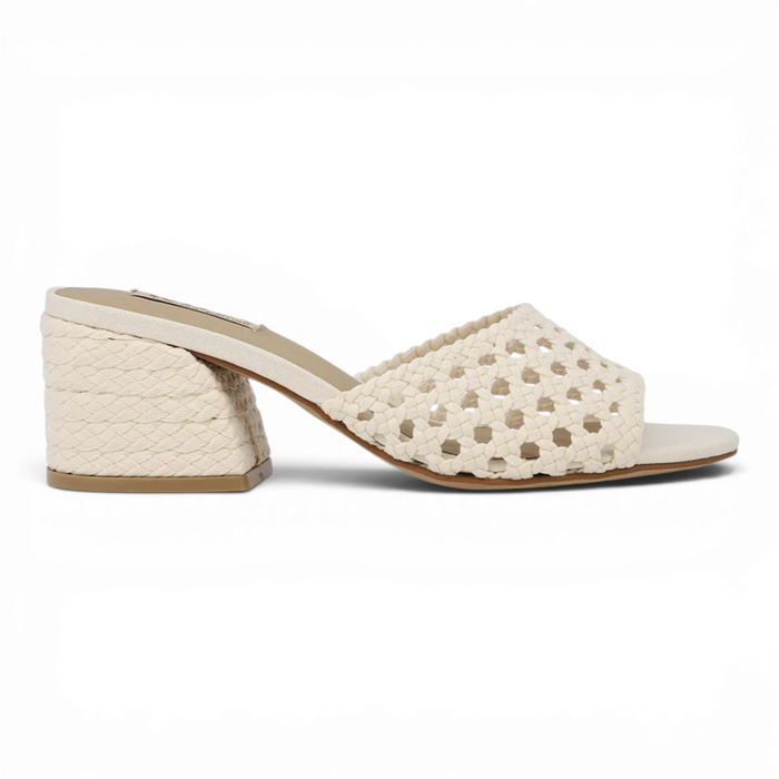 Sahar Chic Woven Heels - Bone