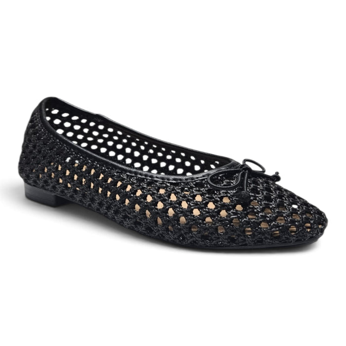 Breezy Woven Ballet Flats - Black