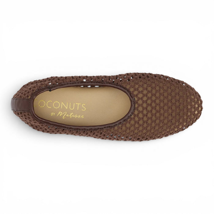Marta Mesh Ballet Flats - Chocolate