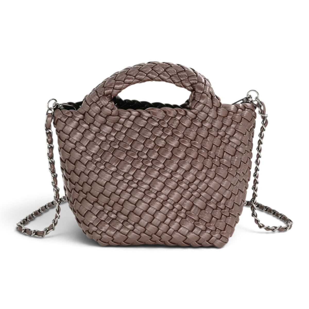 Braided Crossbody Bag With Pouch