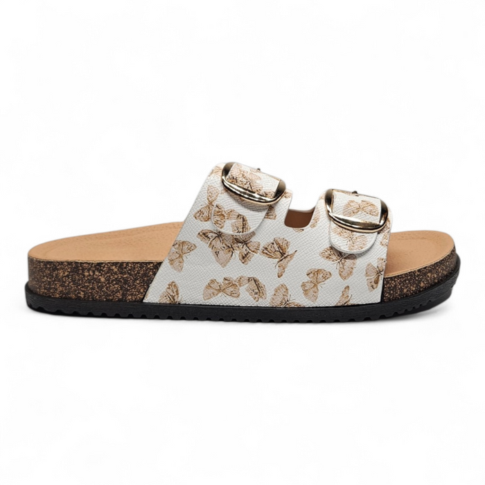 Butterfly Double Buckle Comfort Slide