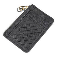 Woven Zip Card Holder Wallet