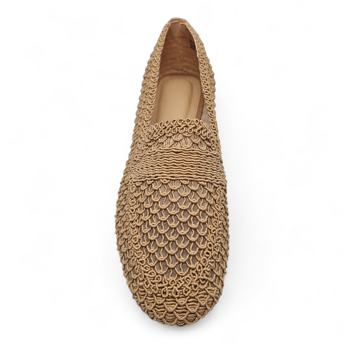 Tan Woven Comfort Slip-On Loafer on a white background