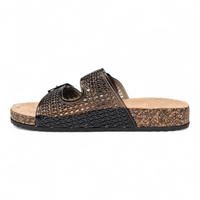 Mylove Jelly Double Buckle Band Footbed Sandals