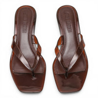 Tracie Jelly Thong Kitten-Heel Sandals