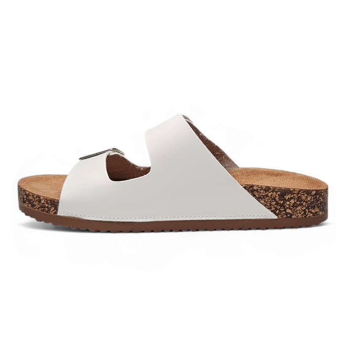 Jete Double Buckle Sandal - White