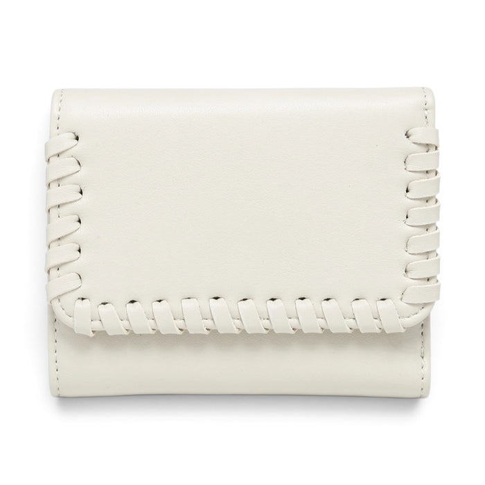 Logan Whipstitch Wallet - Off White