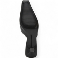 Alyse Squared-off Toe And Sculptural Flared Heel Mule