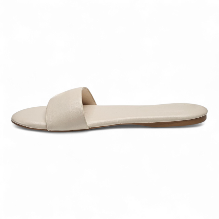 Trend Plain Soft One Band Slip On Slide - Ivory