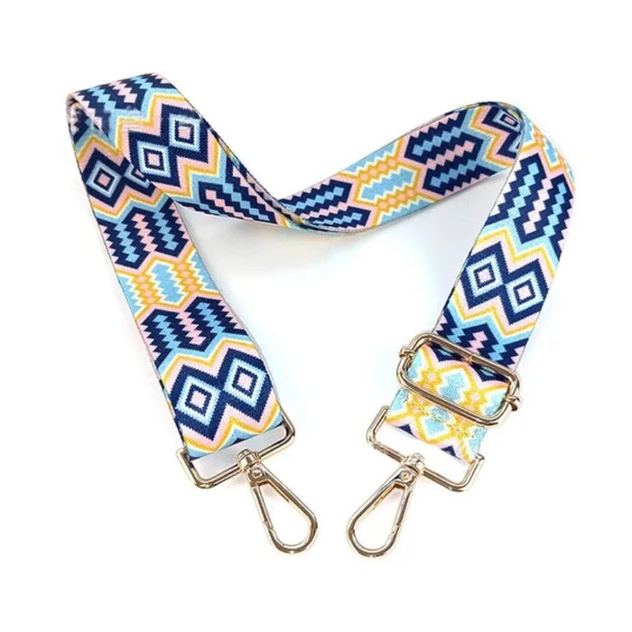 Colorful patterned Sherbet Guitar Strap with metal clips for stylish instrument support