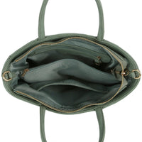 Smooth Woven Design Handle Tote Bag - Shoulder Bags