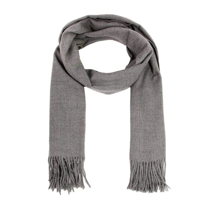 Solid Color Oblong Scarf - Grey