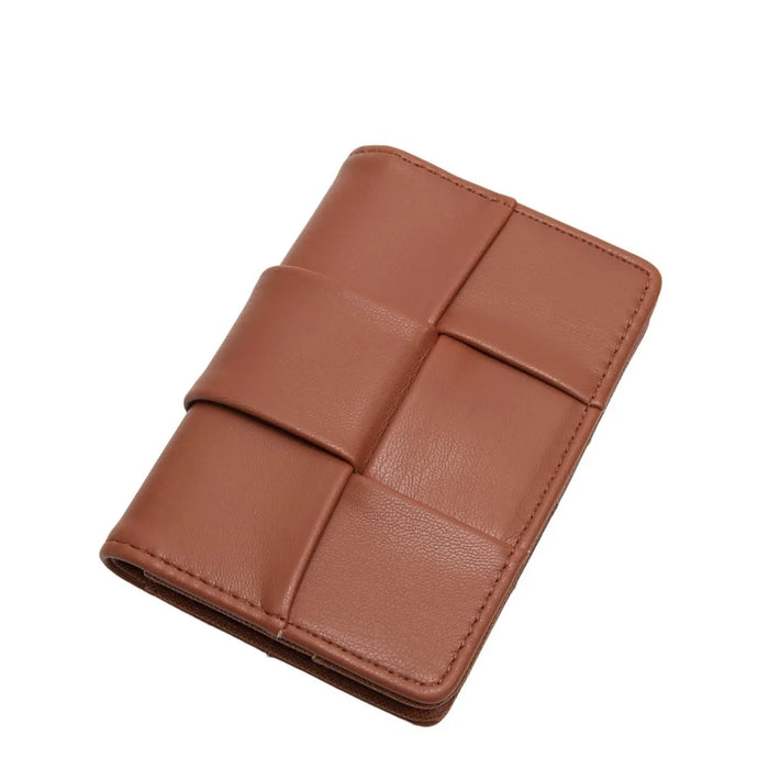Square Woven Wallet - Tan