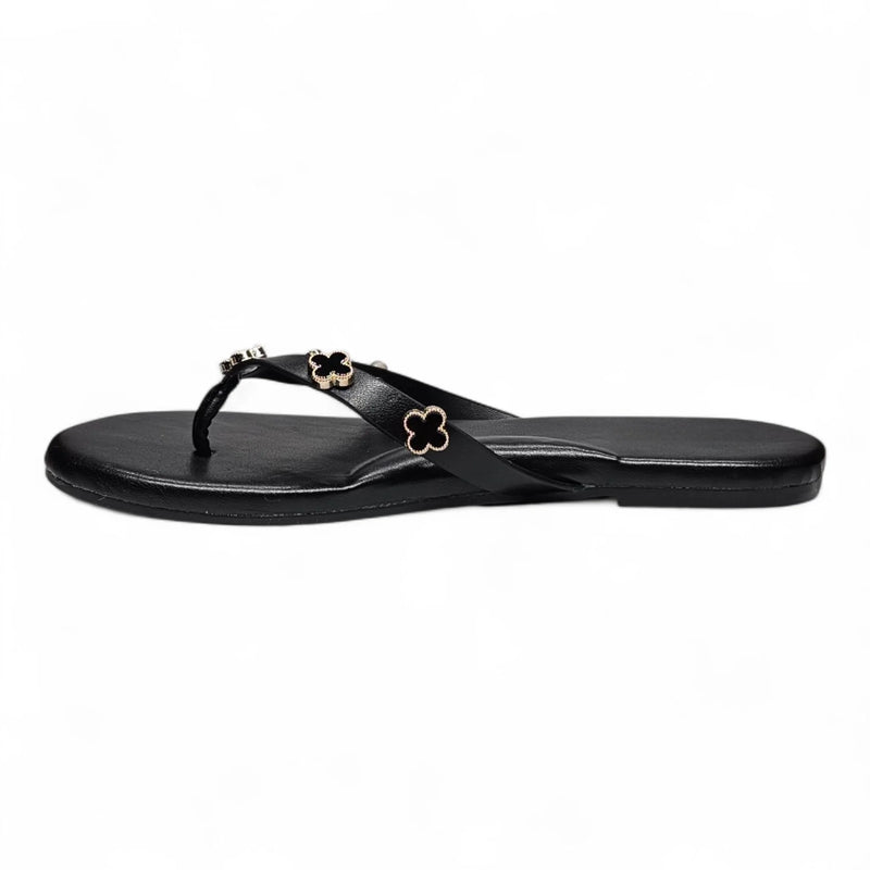Squishy Clover Charms Thong Slide Sandals - SLIP-ONS & FLATS