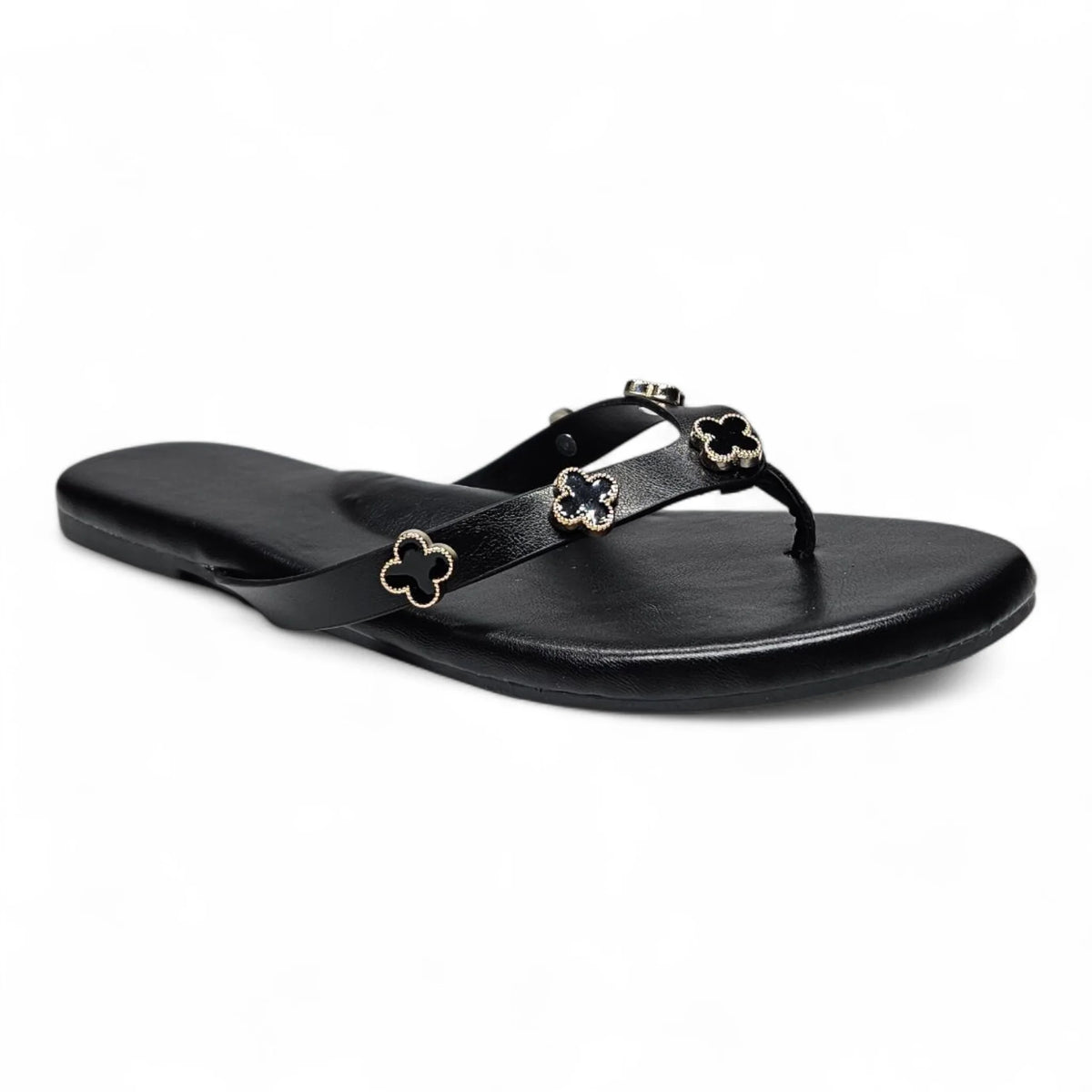 Squishy Clover Charms Thong Slide Sandals - SLIP-ONS & FLATS