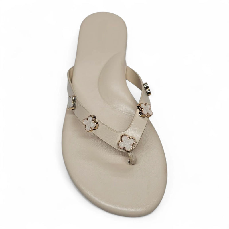 Squishy Clover Charms Thong Slide Sandals - SLIP-ONS & FLATS