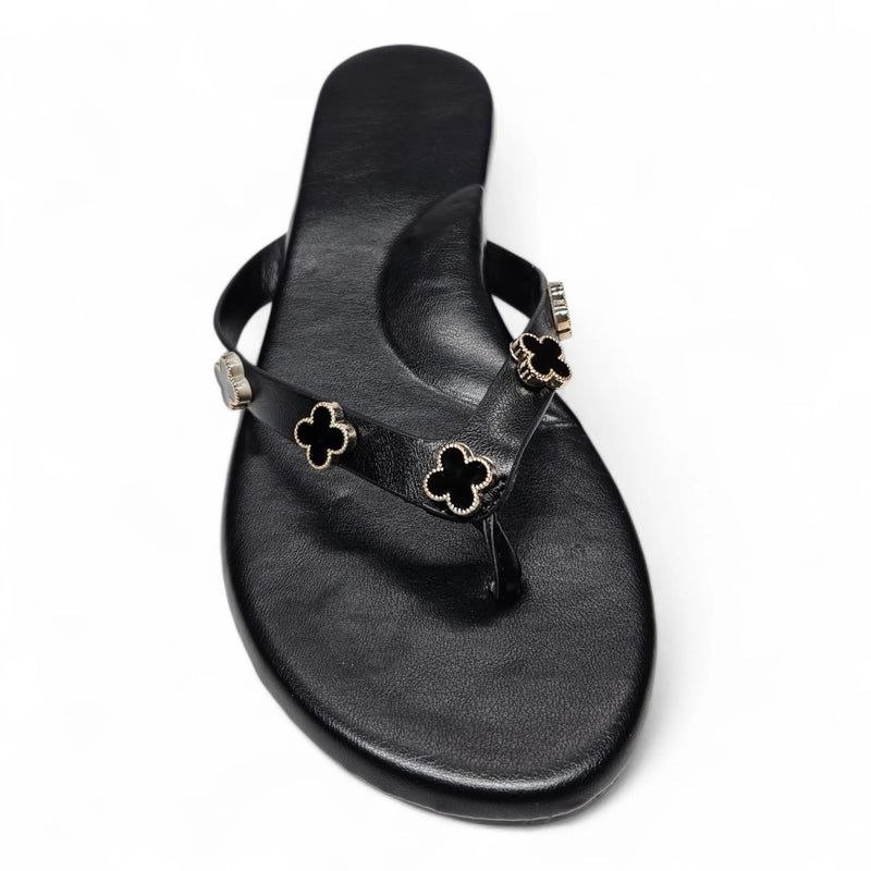 Squishy Clover Charms Thong Slide Sandals - SLIP-ONS & FLATS