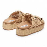 Woven platform slide sandals from Steve Madden Bigschmona Platform Slide collection