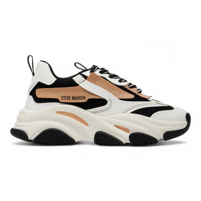 Steve Madden Possession Sneakers - Black/Tan / 6 - PLATFORM & WEDGES