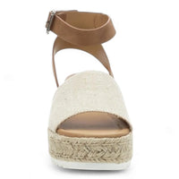 Summer Platform Wedges featuring canvas upper, ankle strap, and espadrille sole