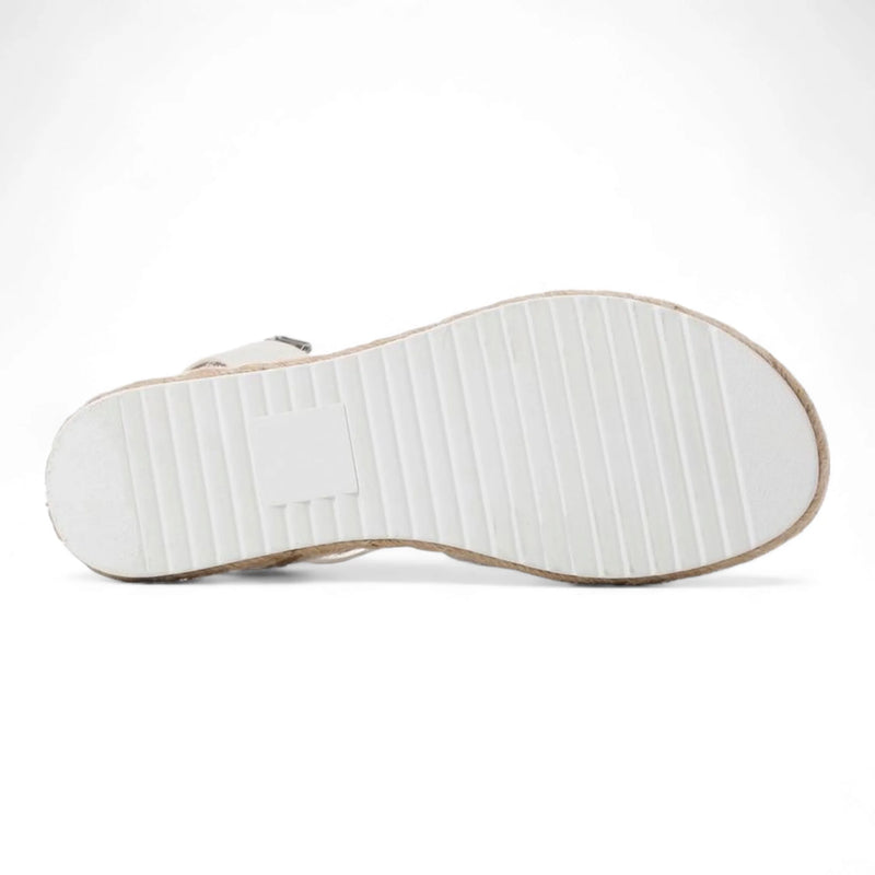 White rubber sole of Summer Platform Wedges sandal for stylish summer footwear
