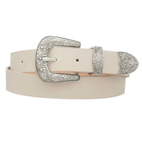 Sun Flora Embossed Western Belt - Khaki - Belt