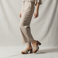 Boho Lightweight Studded Wooden Heel Mule