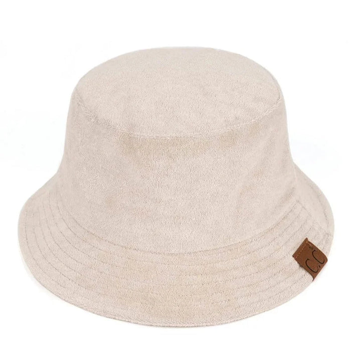 Terry Cloth Bucket Hat - Beige