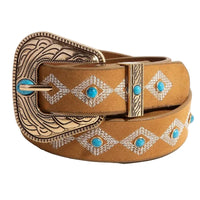 Turquoise Studs Western Concho Buckle Belt