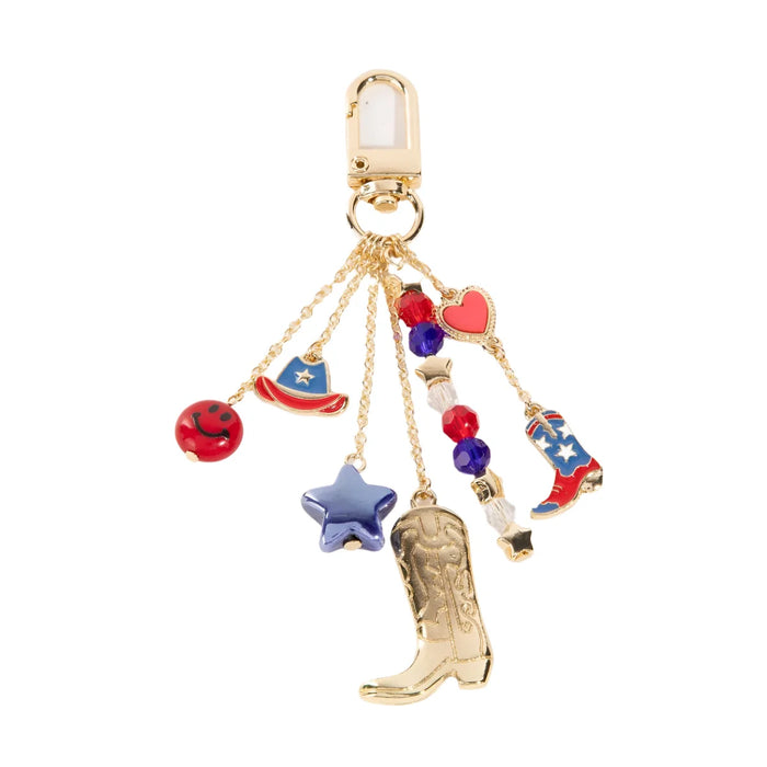 USA Western Cowboy Boots And Hat Bag Charms - Bag Charms
