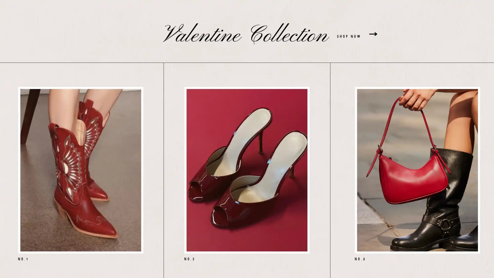 Valentine’s Day footwear collection.