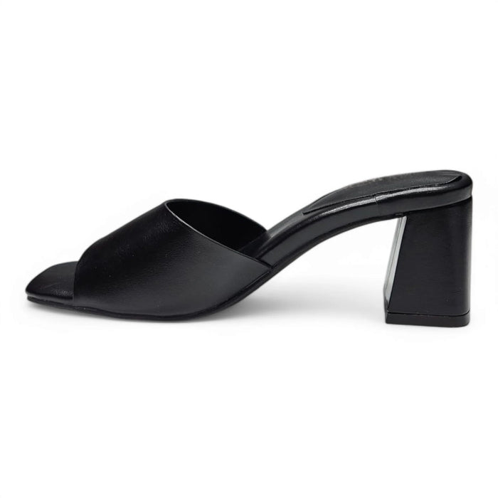 Vera Single Band Block Heel - Black