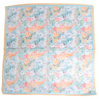Vibrant Floral Square Bandana Scarf - Orange - SCARVES