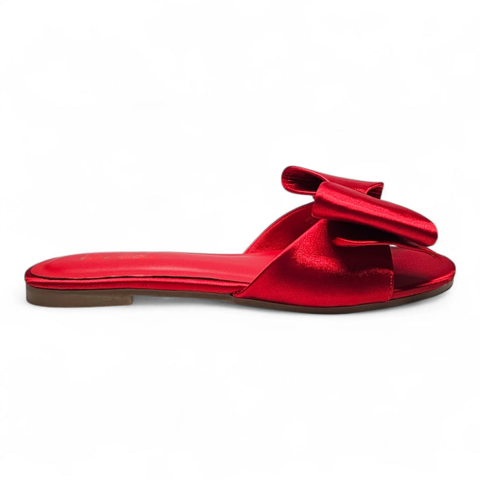Vivienne Oversized Bow Satin Slide