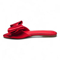 Vivienne Oversized Bow Satin Slide