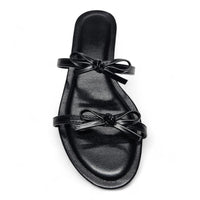 Wallet Double Bow Strap Slide Sandal - SLIP-ONS & FLATS