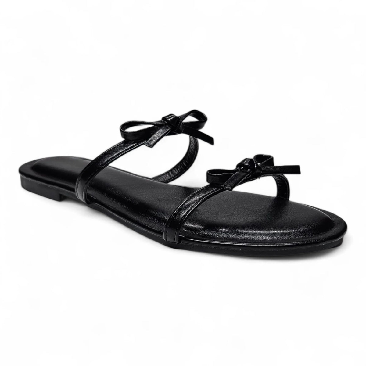 Wallet Double Bow Strap Slide Sandal - SLIP-ONS & FLATS