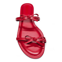 Wallet Double Bow Strap Slide Sandal - SLIP-ONS & FLATS