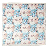 Water Color Flower Print Square Bandana Scarf - SCARVES