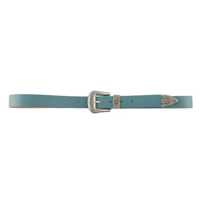 Western Buckle Belt - Denim