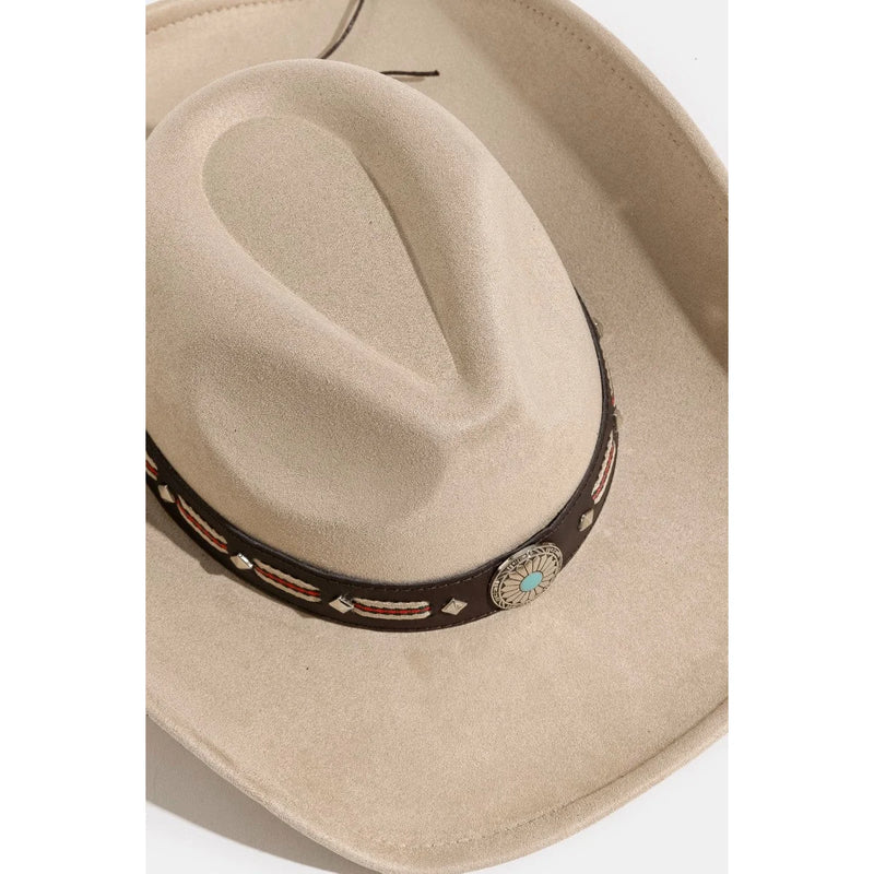 Western Concho Strap Cowboy Hat - FELT HAT